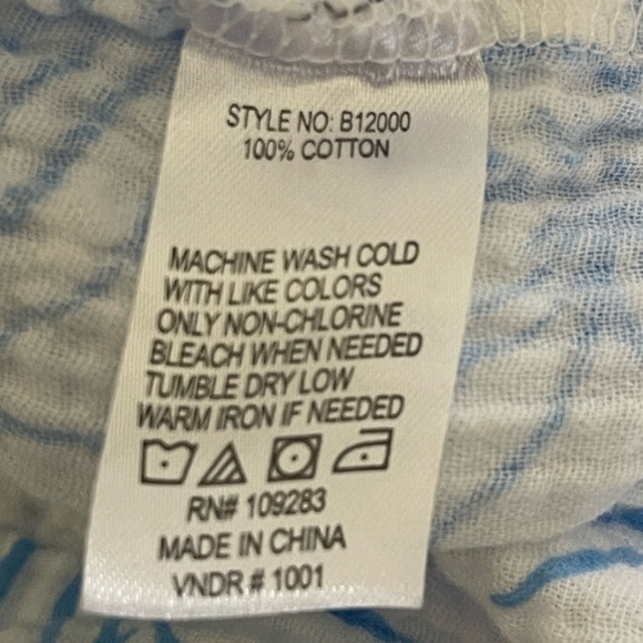 Ocean Drive Blue and White Jumpsuit with Floral Print - Picture 8 of 8